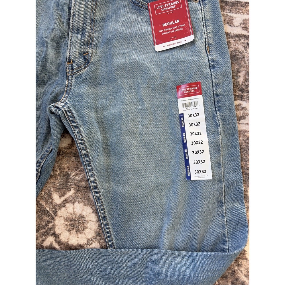 Levi Strauss Signature Men's Jeans - Regular Fit - 30x32 - Blue - 30" Waist